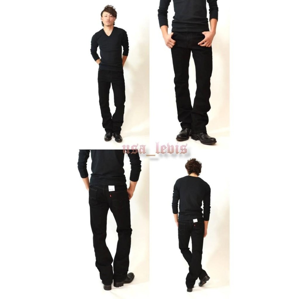 【14OZ養褲原色款29-44腰】美國LEVIS 517 Boot Cut BLACK黑色重磅中腰拉鏈靴型牛仔褲 501-細節圖6