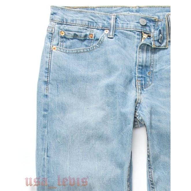 【彈性款28-42腰】美國LEVIS 511 Slim Stone淺藍石洗刷白低腰丹寧褲 窄管褲 合身小直筒 牛仔褲優惠-細節圖4