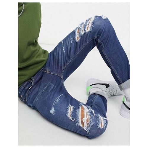 【破壞加工限量新款28-42腰優惠】美國LEVI S 511 Slim 水洗藍破痕抽鬚低腰丹寧褲窄管褲小直筒牛仔褲510-細節圖2