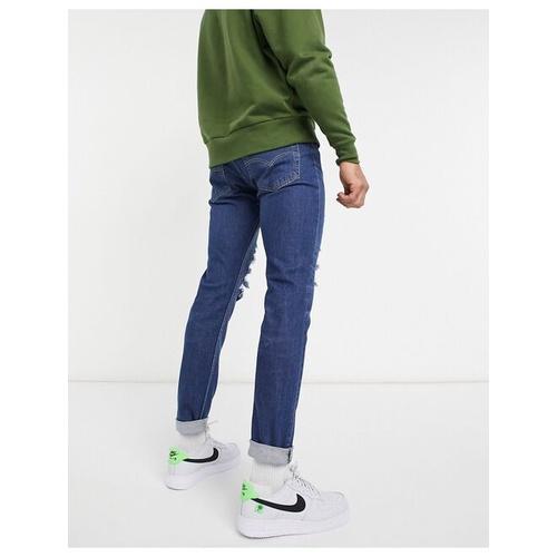 【破壞加工限量新款28-42腰優惠】美國LEVI S 511 Slim 水洗藍破痕抽鬚低腰丹寧褲窄管褲小直筒牛仔褲510-細節圖3