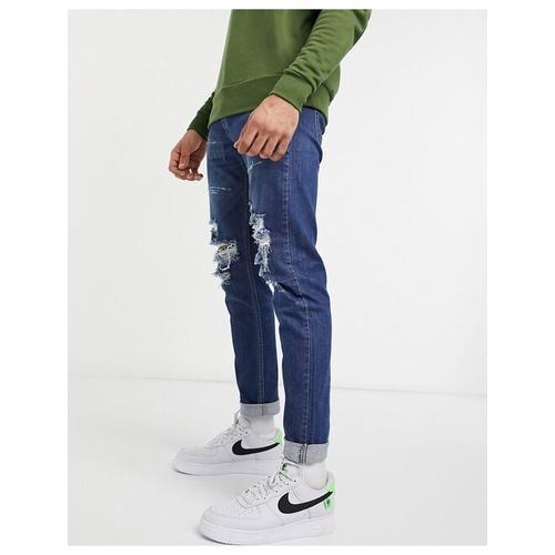 【破壞加工限量新款28-42腰優惠】美國LEVI S 511 Slim 水洗藍破痕抽鬚低腰丹寧褲窄管褲小直筒牛仔褲510-細節圖4