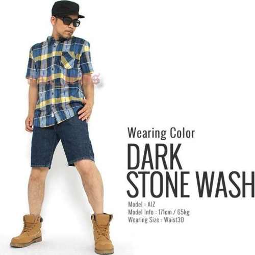 【29-44腰重磅硬布】美國Levi s 505 Shorts Dark Stonewash深藍水洗經典直筒丹寧牛仔短褲