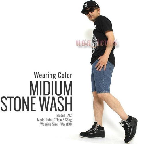 【29-44腰重磅硬布】美國Levi s 505 Shorts Medium Stone 石洗藍 經典直筒 丹寧牛仔短褲