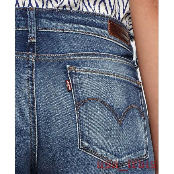 【高價版優惠W28L32現貨】美國Levi s DEMI Skinny 黑灰 刷破 抽鬚 顯瘦彈性 煙管褲 牛仔褲-細節圖5