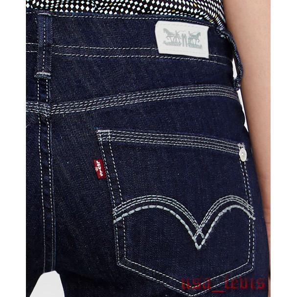 【高價版優惠W28L32現貨】美國Levi s DEMI Skinny 黑灰 刷破 抽鬚 顯瘦彈性 煙管褲 牛仔褲-細節圖7