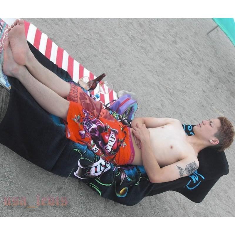 【美國Levis專賣】優惠 ED HARDY 愛殺LOVE KILL SLOWLY海灘褲 衝浪褲 黑色 短褲 33-34腰現貨-細節圖9