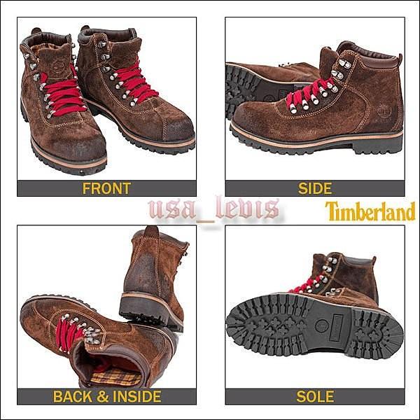 【美國LEVI S專賣】8M現貨優惠Timberland Heritage Dardin Hiker 咖啡色仿舊麂皮登山靴休閒鞋短靴-細節圖2