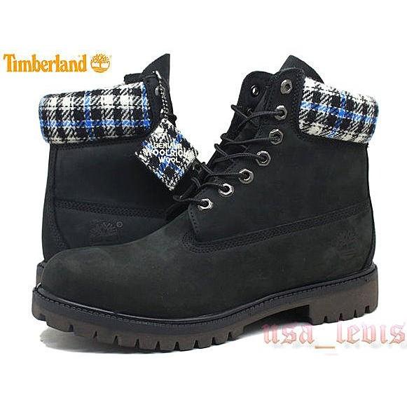 美國LEVI S專賣】現貨8M優惠TIMBERLAND WOOLRICH 10061黃靴款藍白羊毛