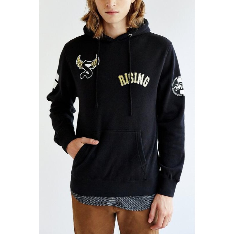 【美國Levis專賣】Stussy Rising 80 Hooded Sweats 百搭 帽T 連帽衛衣 大學T現貨M號-細節圖2
