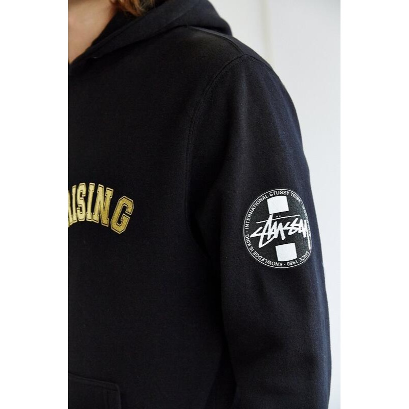 【美國Levis專賣】Stussy Rising 80 Hooded Sweats 百搭 帽T 連帽衛衣 大學T現貨M號-細節圖3