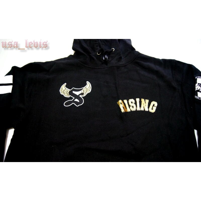 【美國Levis專賣】Stussy Rising 80 Hooded Sweats 百搭 帽T 連帽衛衣 大學T現貨M號-細節圖6