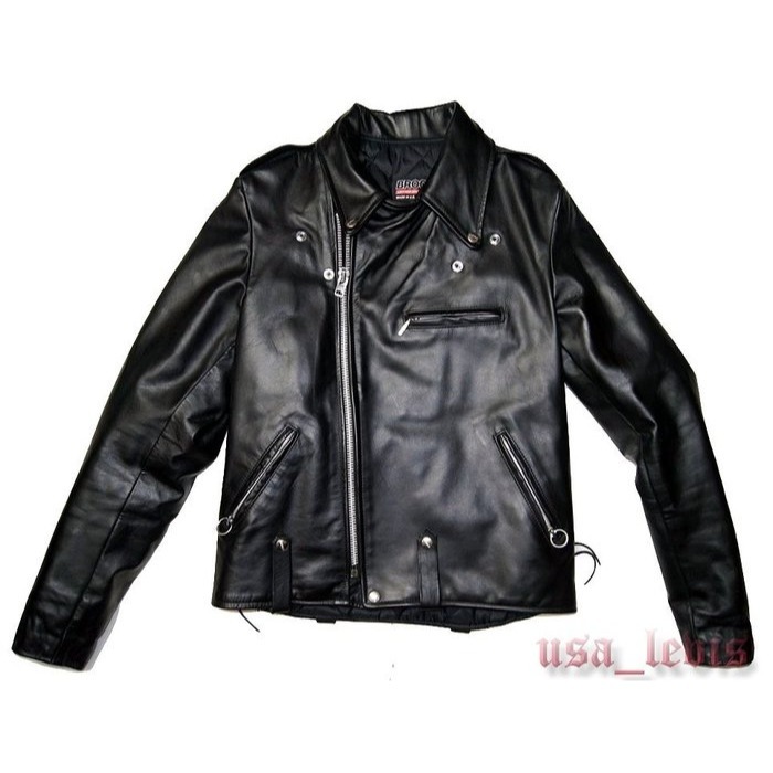 【高價USA製】TALON拉鍊 美國SCHOTT老廠BROOKS 黑色 翻領騎士皮衣 重機 真皮 外套 夾克40=S號-細節圖2