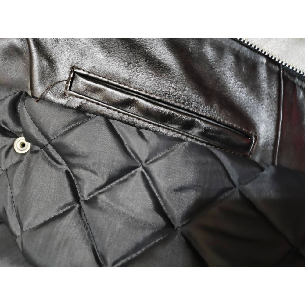 【高價USA製】美國SCHOTT代工老廠BROOKS 黑色 翻領騎士皮衣TALON拉鍊 重機 真皮 外套 夾克40=S號-細節圖5