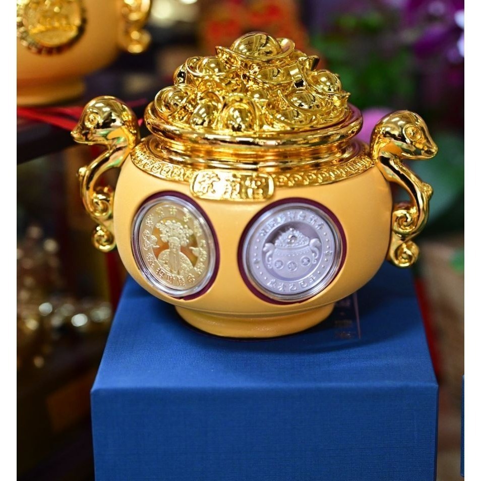 2025紫南宮蛇年招財錢母現貨🔥㊣💯保證正品！小龍蛇🐍年典藏聚寶盆招財錢母禮盒 金銀套幣組🔥蛇年金錢母-規格圖10