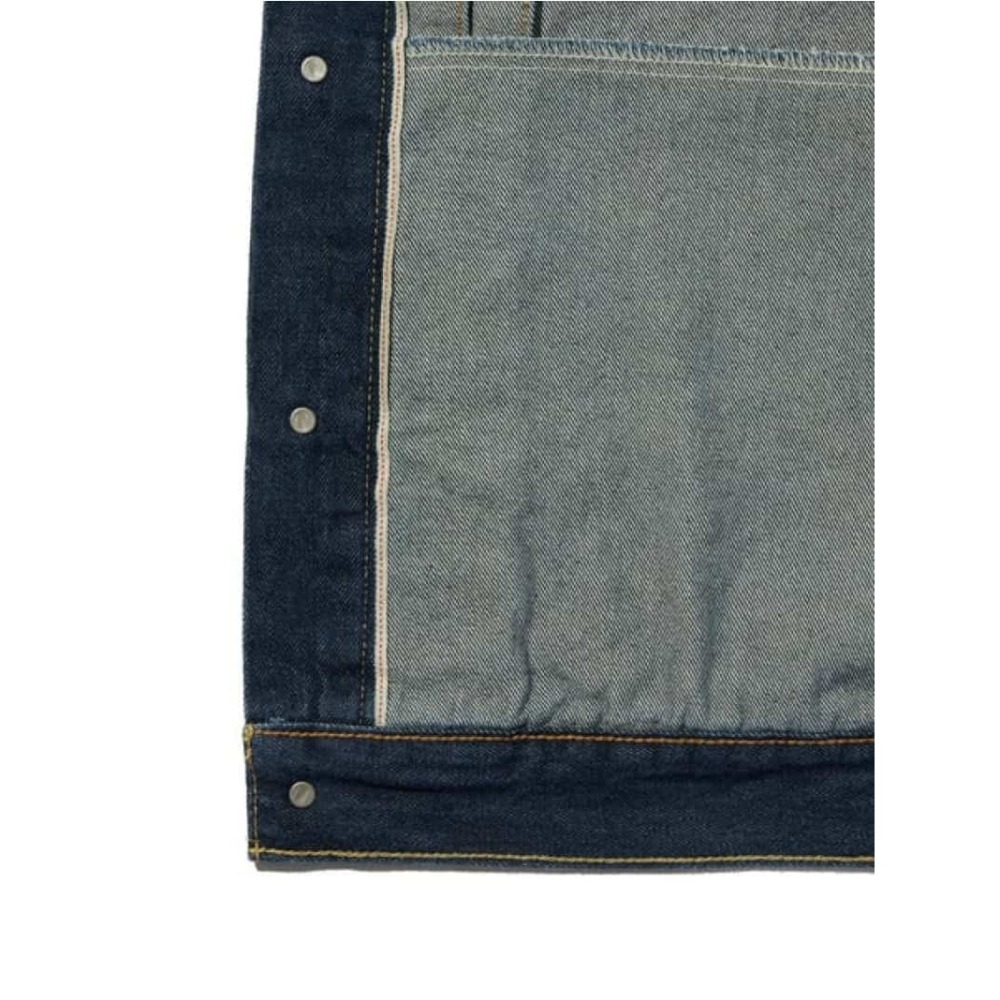 木村款M號【高價赤耳原色】美國Levi s TYPE I TRUCKER JACKET 深藍後束帶1代牛仔外套夾克-細節圖7