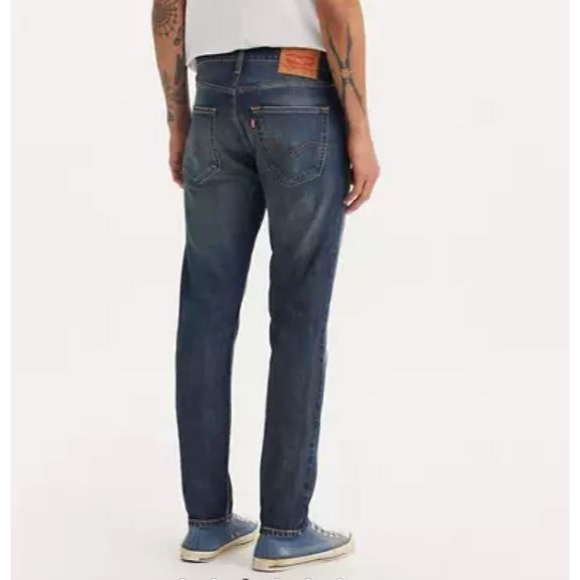 現貨優惠【彈性錐型窄版W33L32】美國LEVI S 512 Slim Taper 復古藍貓鬚低腰修身窄管小直筒牛仔褲-細節圖3