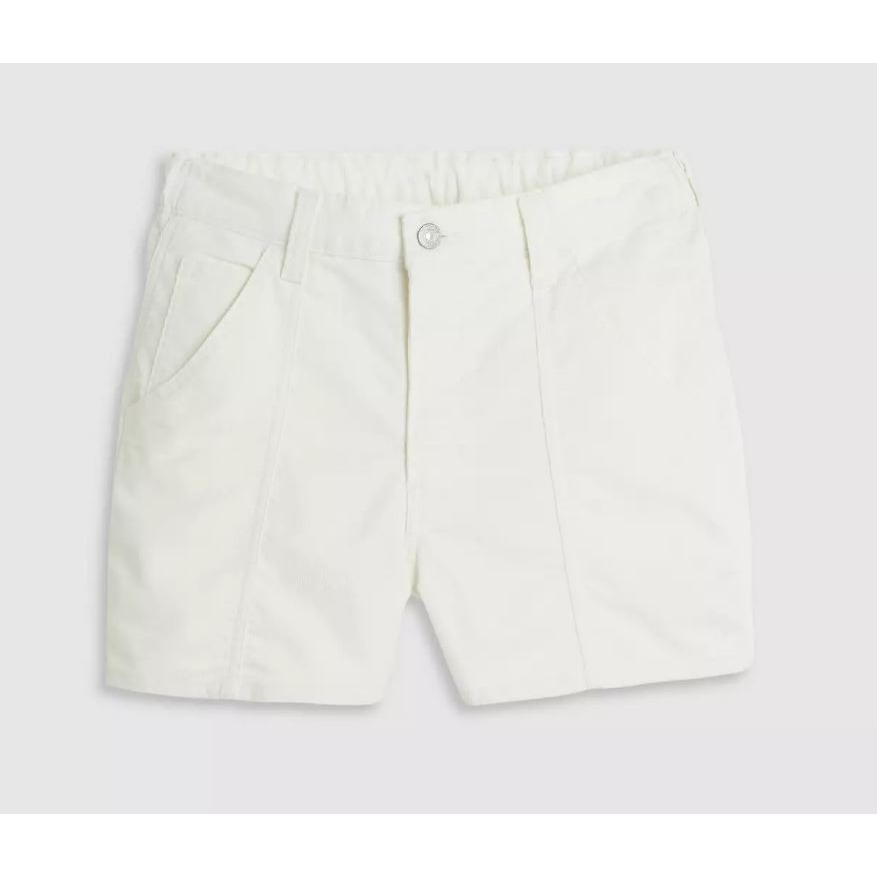 現貨賠售【27腰】美國LEVI S 女款 Carpenter Short 輕磅條絨 工裝短褲 米白短褲 熱褲-細節圖5