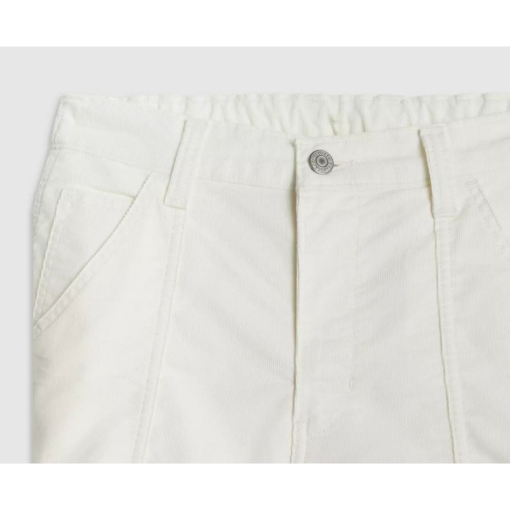 現貨賠售【27腰】美國LEVI S 女款 Carpenter Short 輕磅條絨 工裝短褲 米白短褲 熱褲-細節圖7