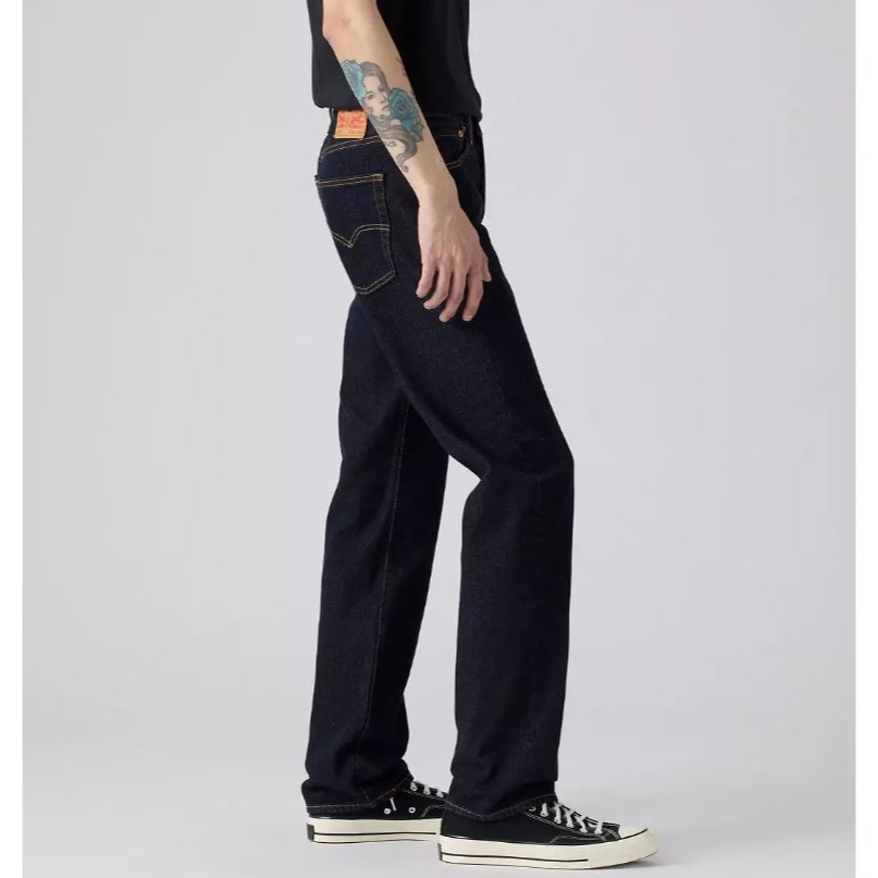 現貨32-33腰【養褲原色款】美國 日本LEVIS 501 Indigo RINSE 深藍 黑藍 重磅 排扣直筒 牛仔褲-細節圖4
