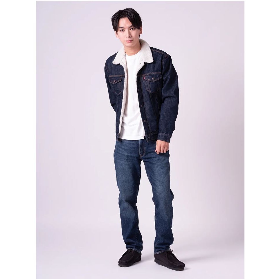 亮藍原色現貨L號優惠【毛領羊絨裡】美國 歐洲LEVIS TYPE III 三代 Sherpa鋪毛牛仔外套 深藍防寒夾克-細節圖5