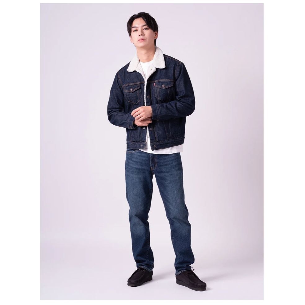 亮藍原色現貨L號優惠【毛領羊絨裡】美國 歐洲LEVIS TYPE III 三代 Sherpa鋪毛牛仔外套 深藍防寒夾克-細節圖6