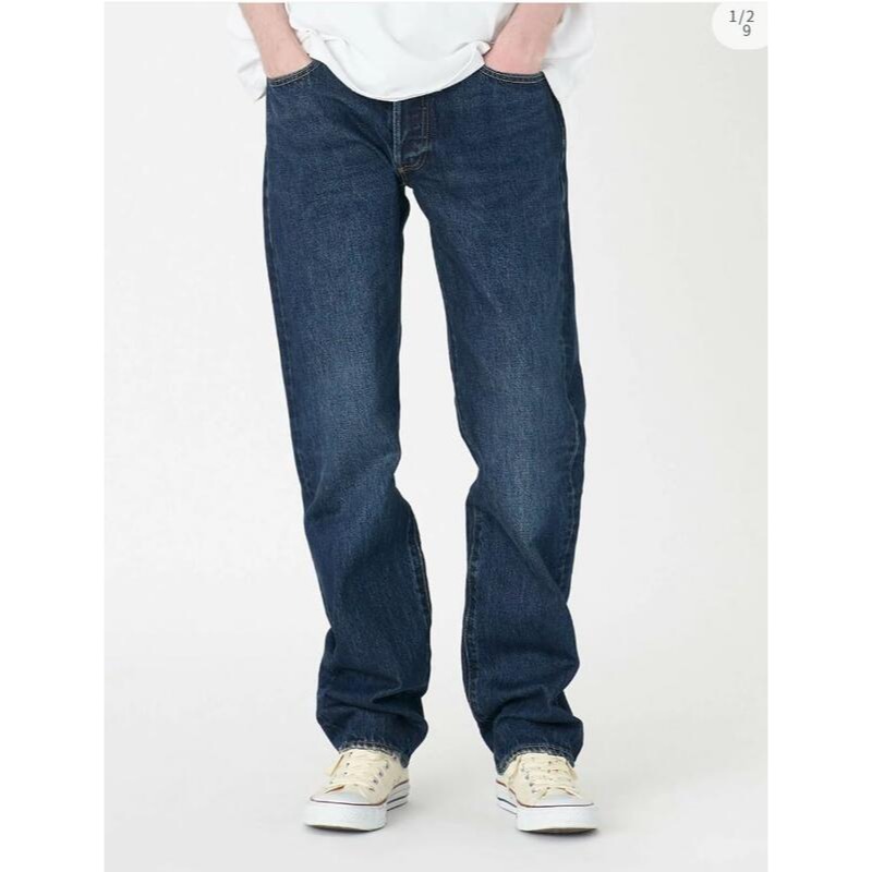 現貨W32L34【赤耳布邊大E】美國 日本LEVIS 501 深藍 原創經典牛仔褲 重磅丹寧 長褲 直筒褲 501XX-細節圖2