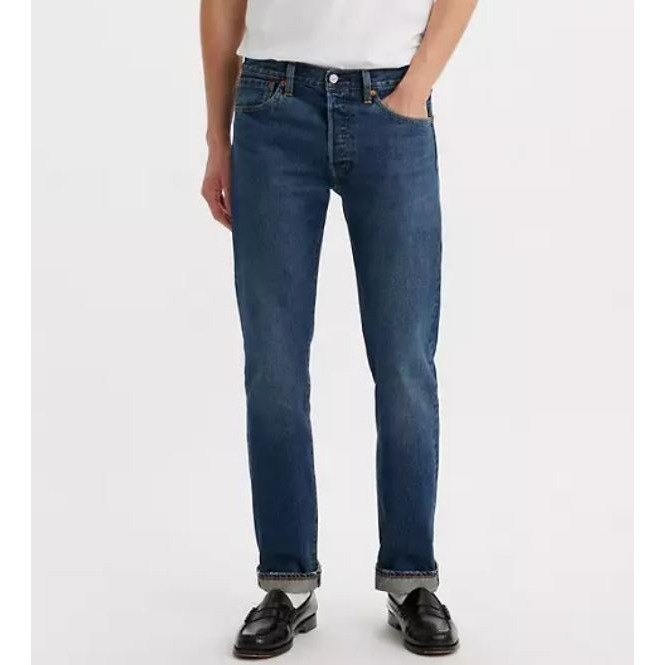 現貨W32L34【赤耳布邊大E】美國 日本LEVIS 501 深藍 原創經典牛仔褲 重磅丹寧 長褲 直筒褲 501XX-細節圖8