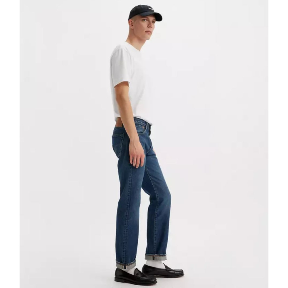 現貨W32L34【赤耳布邊大E】美國 日本LEVIS 501 深藍 原創經典牛仔褲 重磅丹寧 長褲 直筒褲 501XX-細節圖10