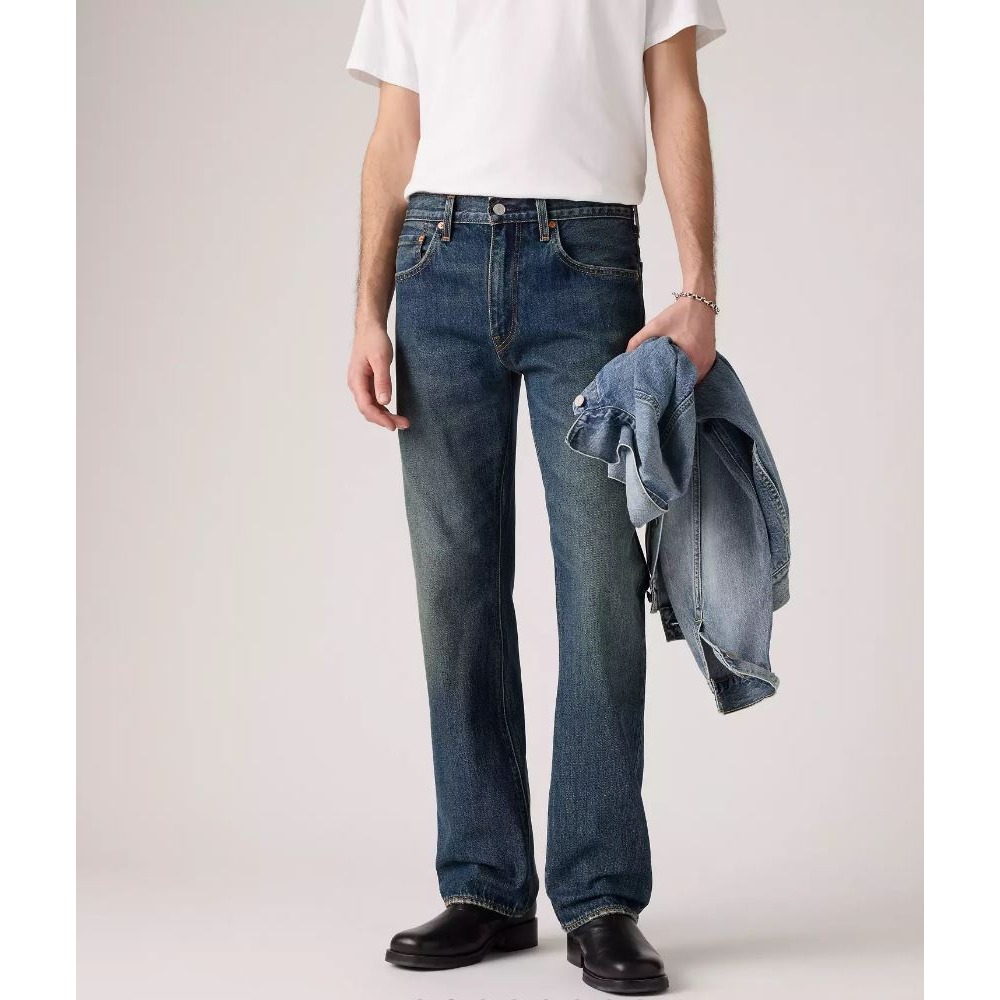 38腰現貨賠售【高價大E款】美國LEVI S 517 Bootcut Tough 深藍淺刷 重磅中腰經典靴型小喇叭牛仔褲-細節圖2