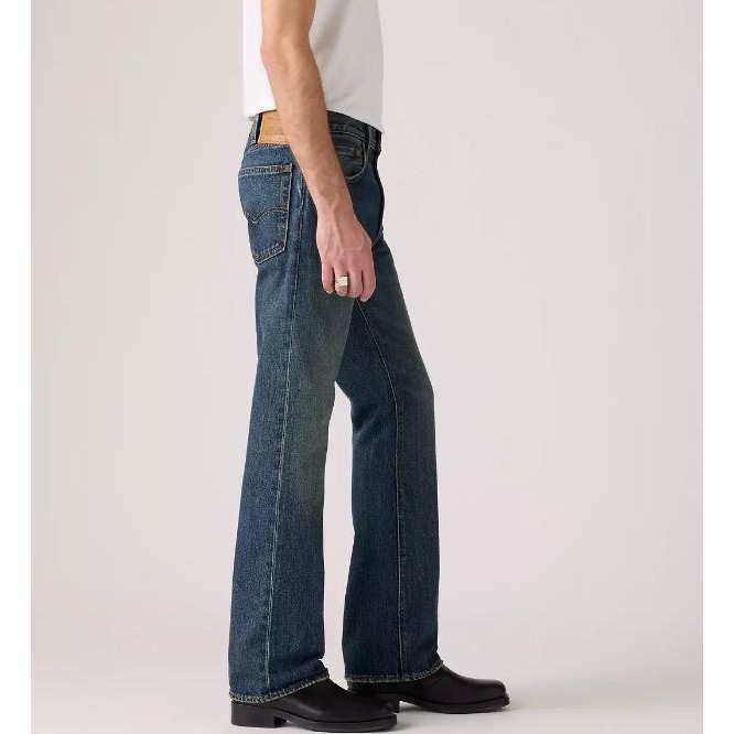 38腰現貨賠售【高價大E款】美國LEVI S 517 Bootcut Tough 深藍淺刷 重磅中腰經典靴型小喇叭牛仔褲-細節圖4