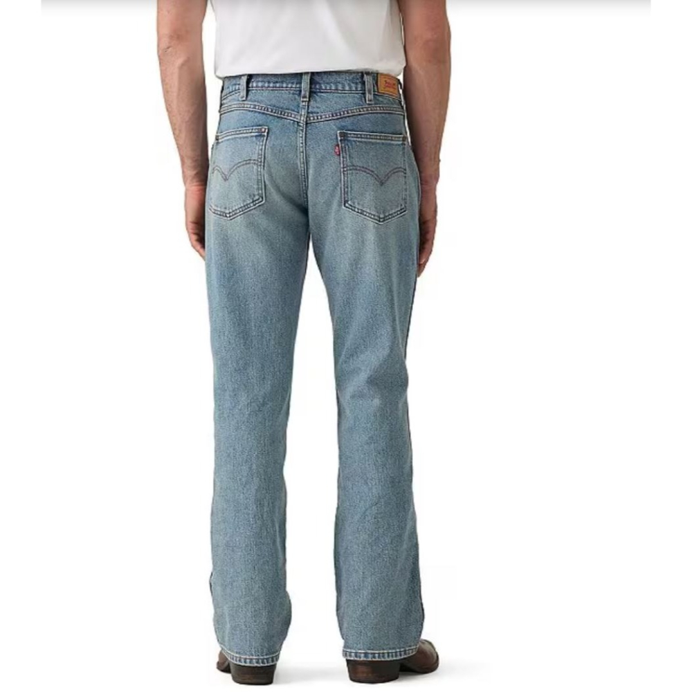 大碼現貨【42腰優惠】美國LEVI S 537 Western Bootcut 淺藍刷白靴型喇叭彈性西部牛仔褲517-細節圖3