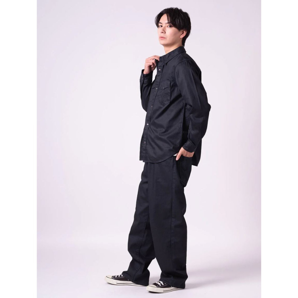 【超寬褲33-34腰】美國高價LEVIS 578™ Baggy Coated 中腰 深靛藍 寬鬆牛仔褲 原色後染黑長褲-細節圖3