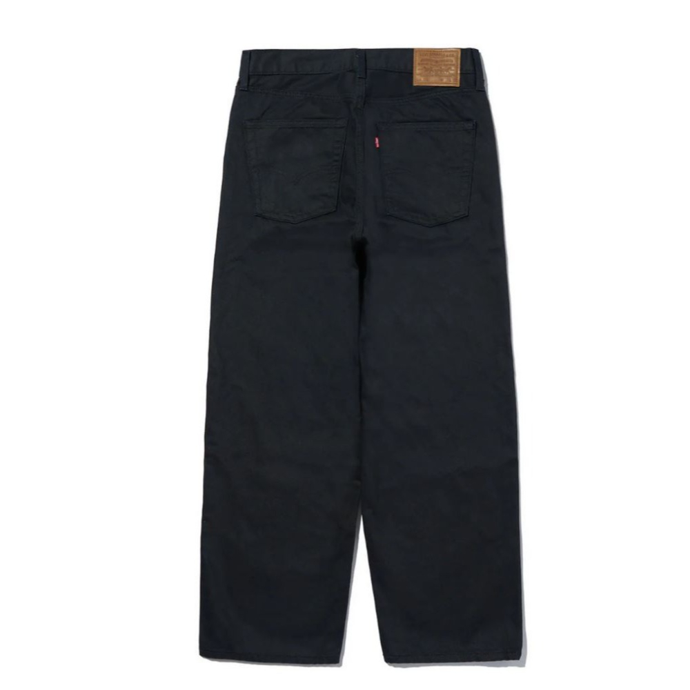 【超寬褲33-34腰】美國高價LEVIS 578™ Baggy Coated 中腰 深靛藍 寬鬆牛仔褲 原色後染黑長褲-細節圖6