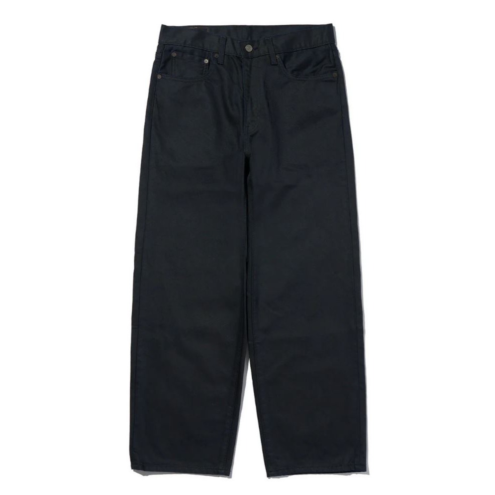 【超寬褲33-34腰】美國高價LEVIS 578™ Baggy Coated 中腰 深靛藍 寬鬆牛仔褲 原色後染黑長褲-細節圖7