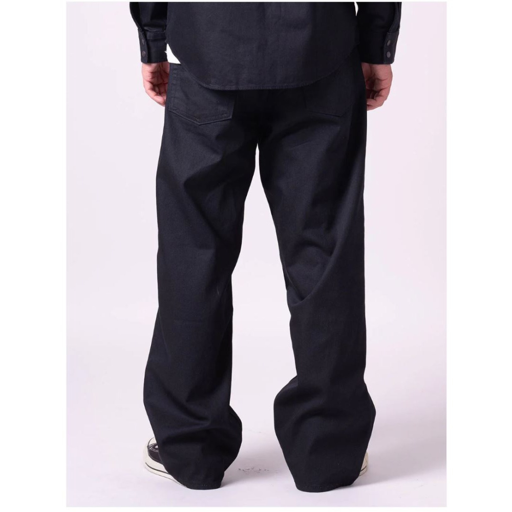 【超寬褲33-34腰】美國高價LEVIS 578™ Baggy Coated 中腰 深靛藍 寬鬆牛仔褲 原色後染黑長褲-細節圖8
