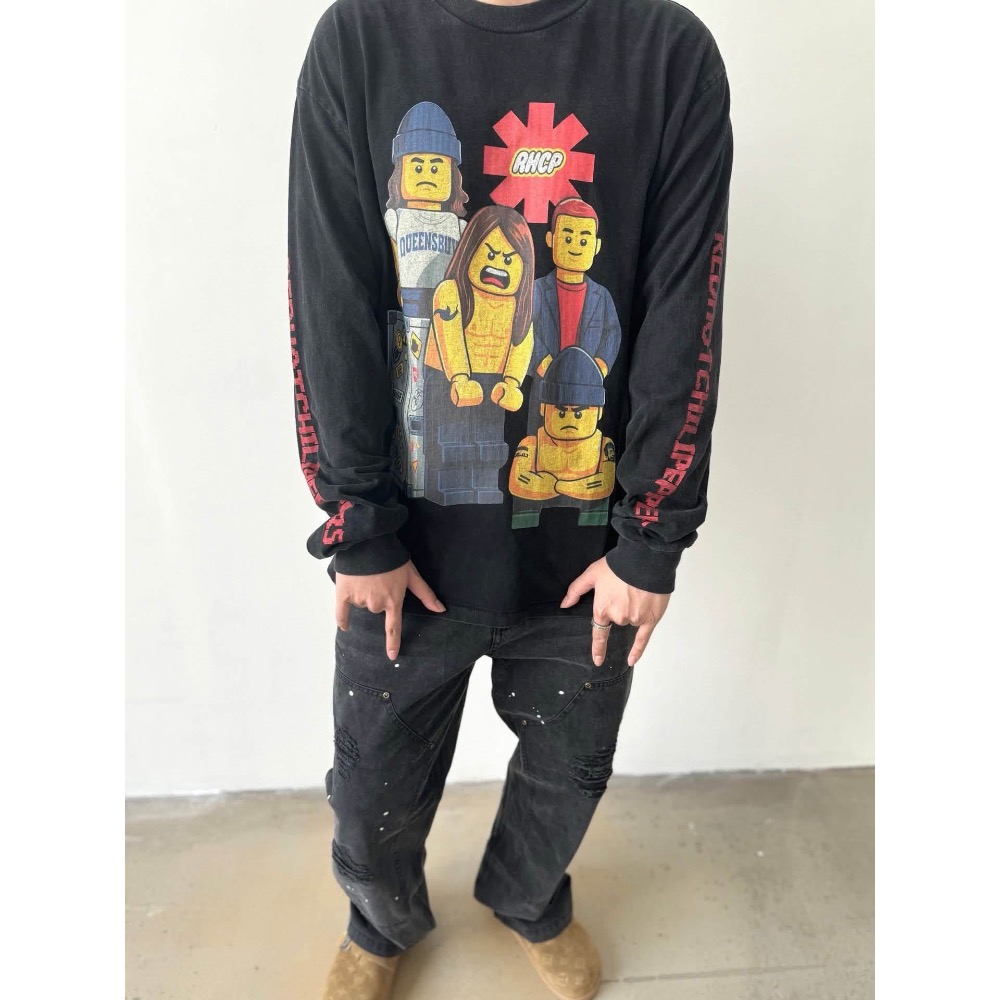 Saint x RHCP紅辣椒樂隊 x LEGO 樂高限定三方聯名重磅水洗做舊高街長袖  男女同款-細節圖3