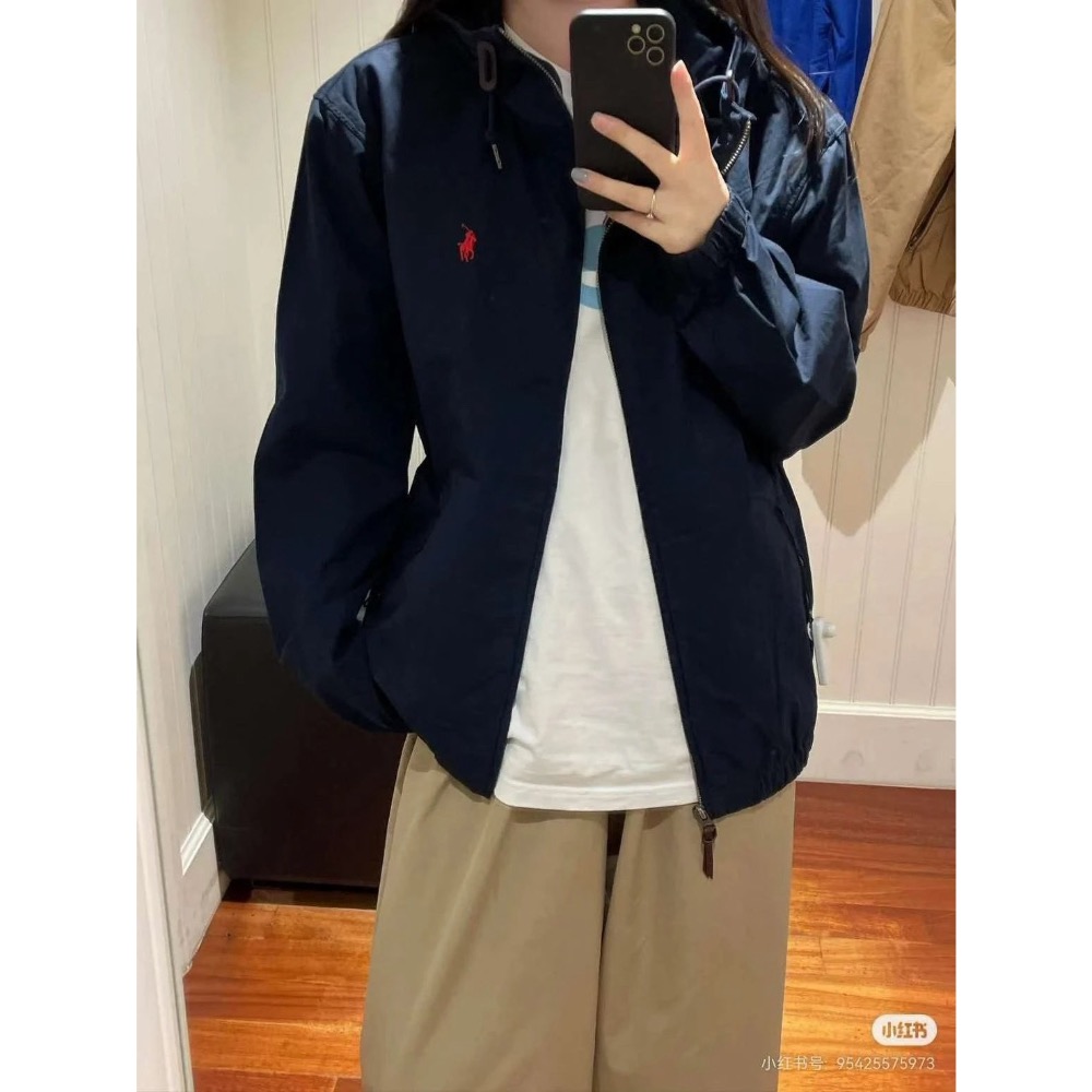 女款Ralph lauren 哈靈頓夾克才是女生想要的鬆弛老錢感，不是硬挺男裝款，剪裁專門適配女生身形，上身利落顯瘦，氛-細節圖2