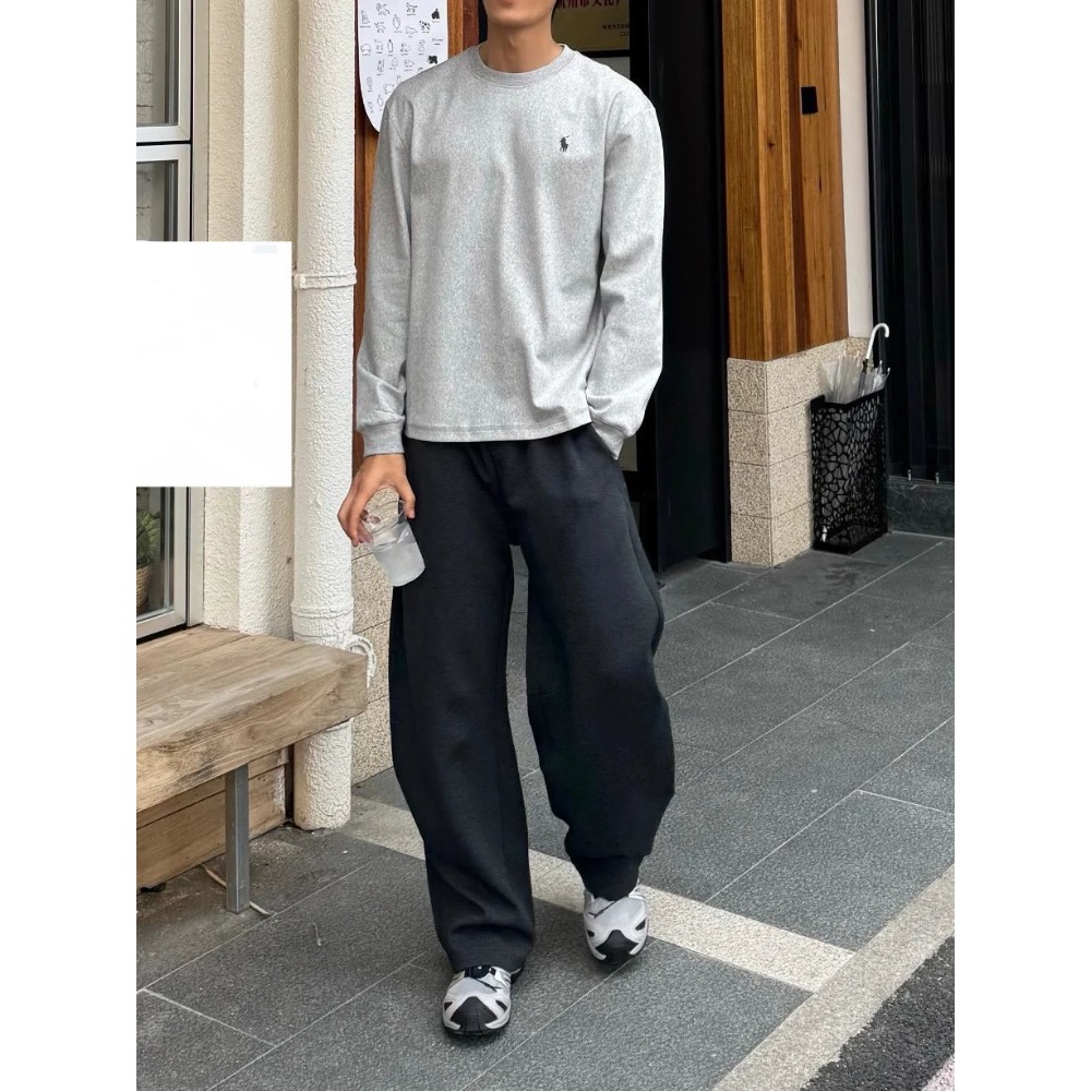 Ralph Lauren 小馬刺繡Logo 基礎款 純色打底長袖T恤 男女款-細節圖7