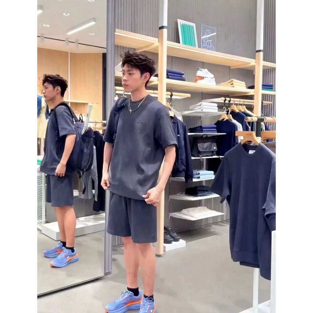 Lacoste法鰐華夫格短袖-細節圖5