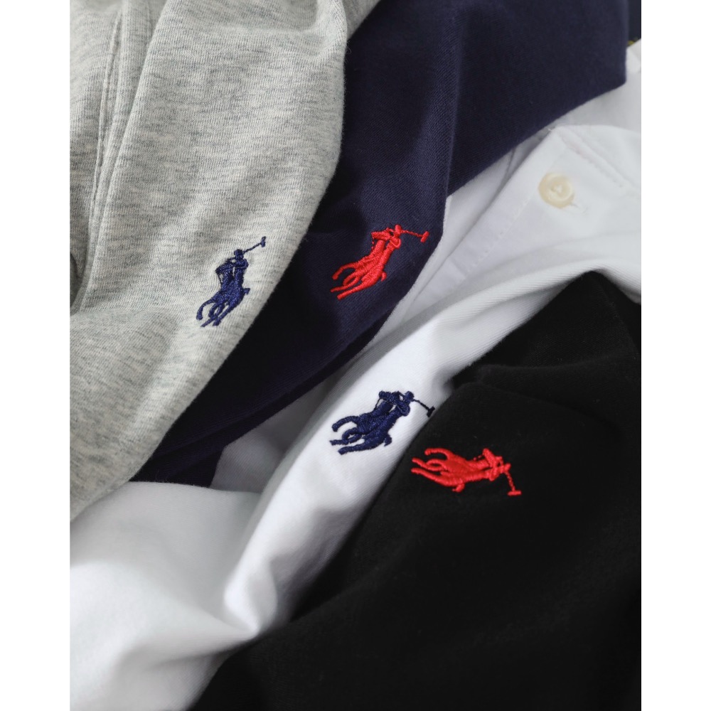 Ralph Lauren / 拉夫勞倫經典款刺繡情侶休閒復古翻領POLO衫長袖T恤打底衫-細節圖8