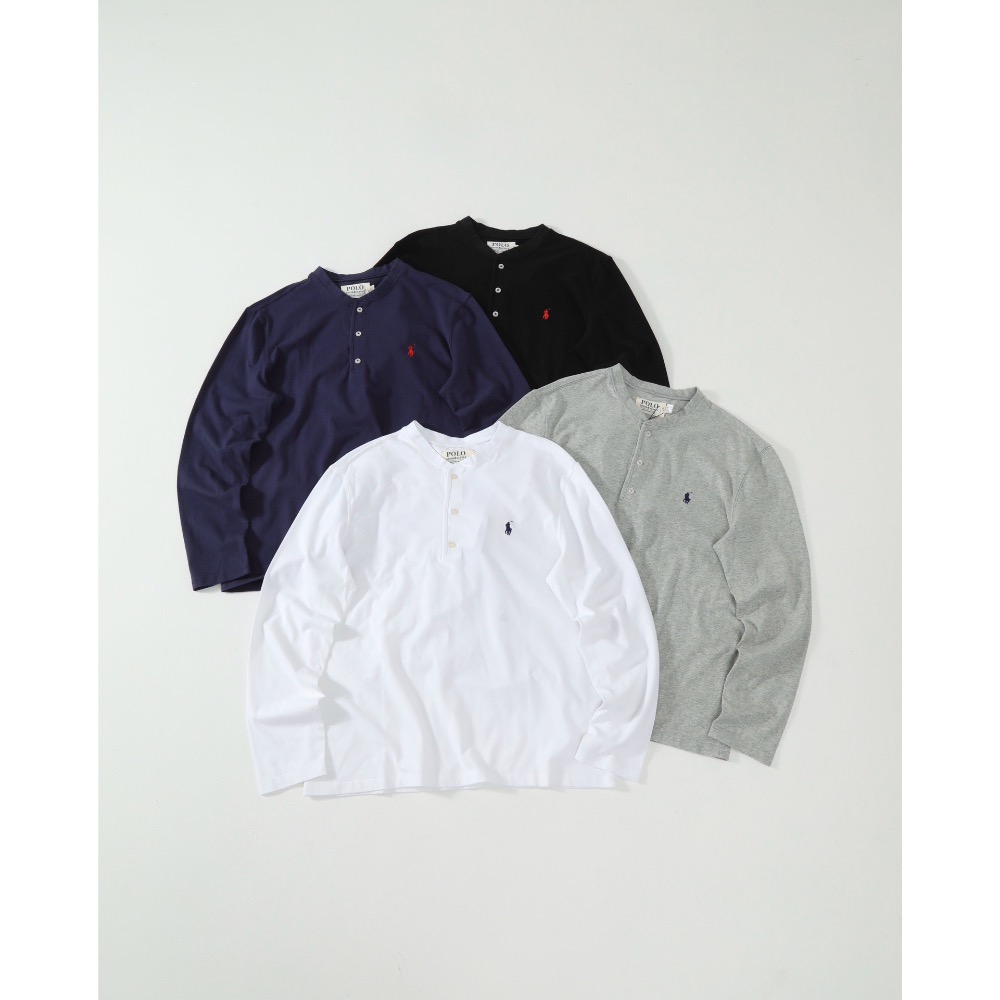 Ralph Lauren / 拉夫勞倫經典款刺繡情侶休閒復古翻領POLO衫長袖T恤打底衫-細節圖10