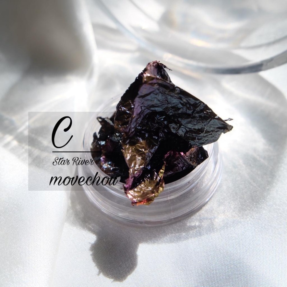 日系澀味風novel 同款超薄金箔 箔金 多色可選【錫箔貼 金箔 銀箔 美甲素材 雙色金箔 美甲工具】(彩箔J)-細節圖5