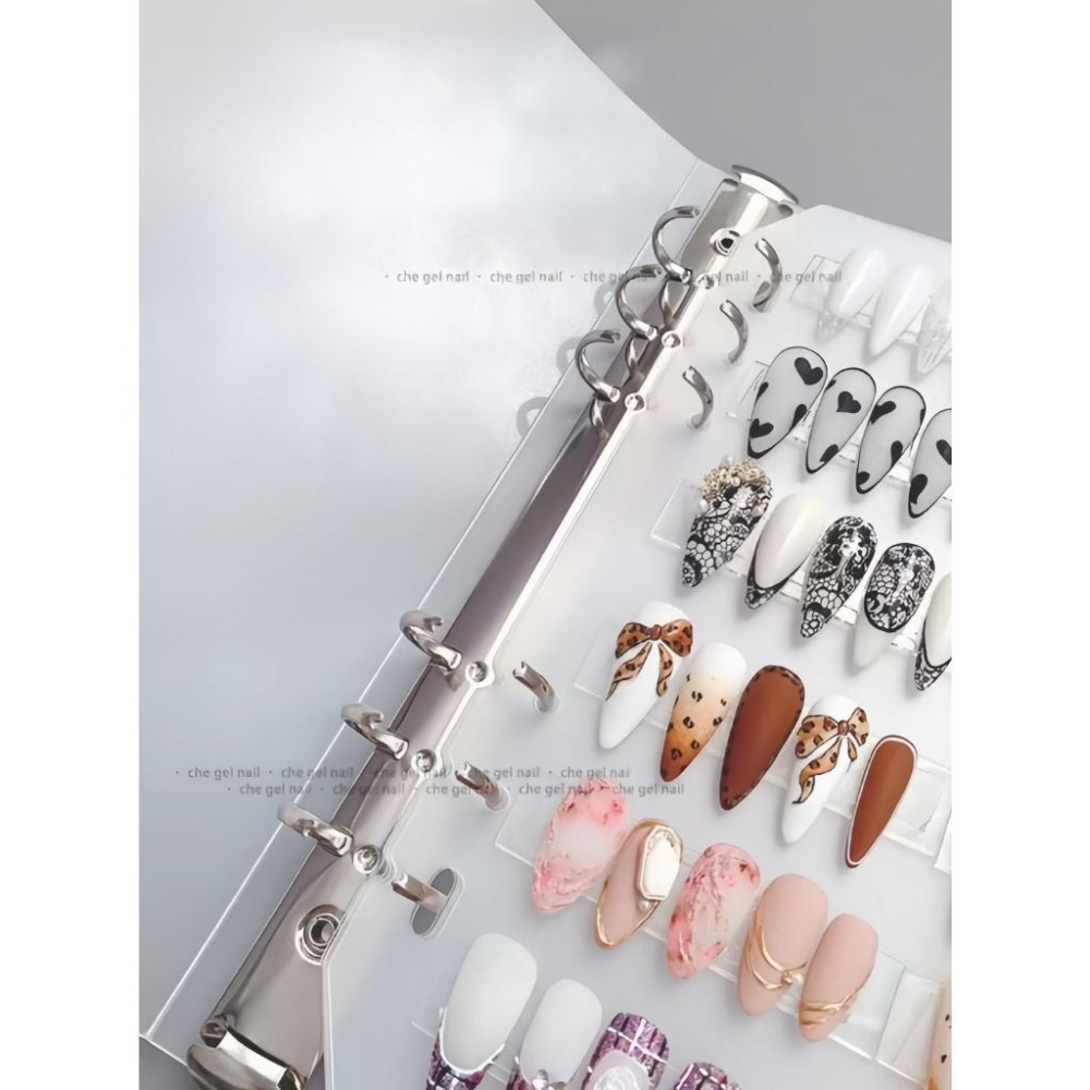 美甲作品展示板收納冊【 甲片相冊 穿戴甲片收納夾 磨砂相冊 美甲用品 美甲工具】-細節圖2