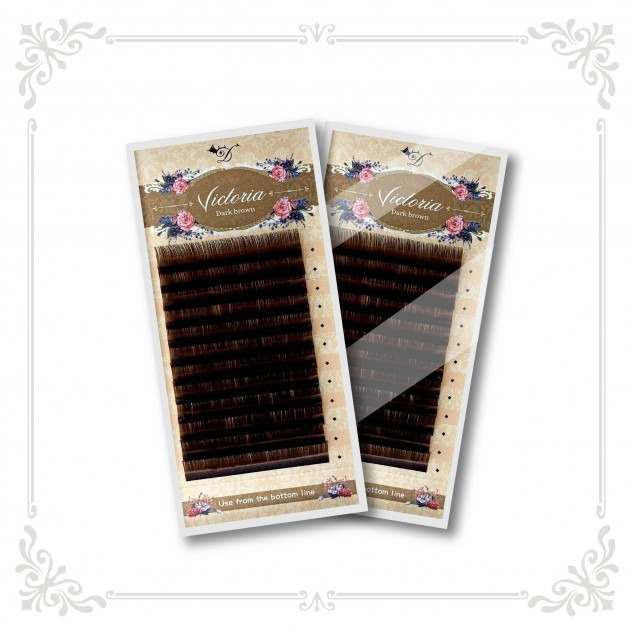 維多利亞 - 0.07 - 單尺寸排毛 - 深棕色【小惡魔 6D 開花 美睫 睫毛 假睫毛 卸睫 工具】-細節圖2