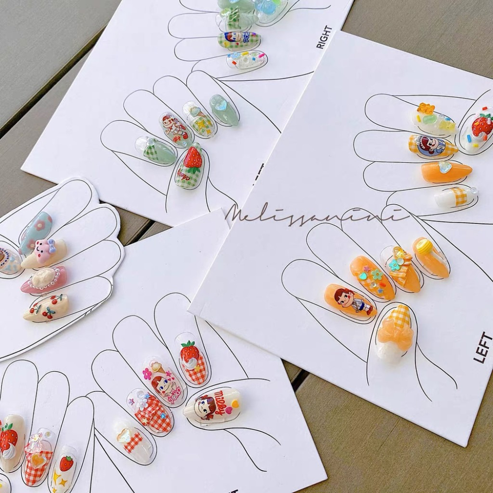 美甲打版甲片樣板卡片/2款可選【美甲工具 美甲 甲片 打版 樣板 手 腳 拍照道具】-細節圖2