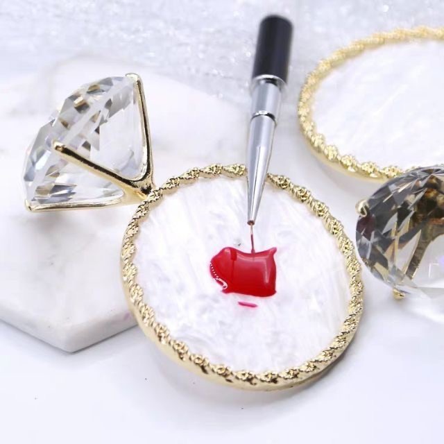 美甲貝殼鑽石展示座/2色可選【拍照 攝影 擺件 調色盤 飾品 質感 美甲工具 美甲素材】-細節圖3