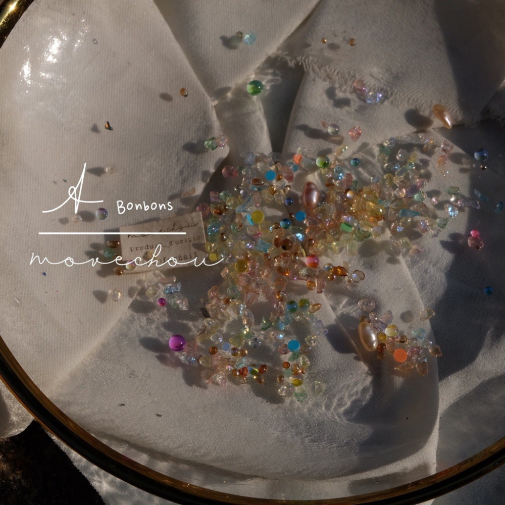 日韓新款人魚珠 玻璃珠 復古寶石珠寶盒【美甲素材 日韓 人魚珠 玻璃珠 美甲工具】(混鑽P)-細節圖6