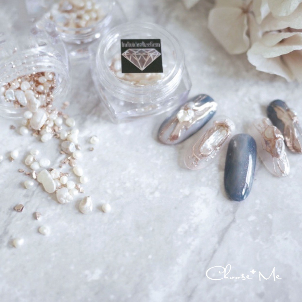 巴洛克碎石異形混裝寶盒【美甲飾品 淡水珠珠 混鑽 礦物 碎石 美甲工具 素材】(混鑽O)-細節圖4