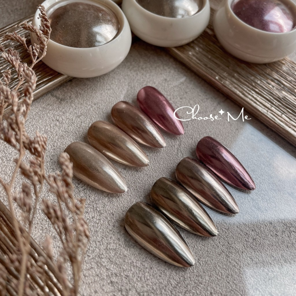 美甲神仙鏡面粉/4款可選【美甲素材 美甲工具 鏡面粉 魔鏡粉 金屬光】-細節圖4