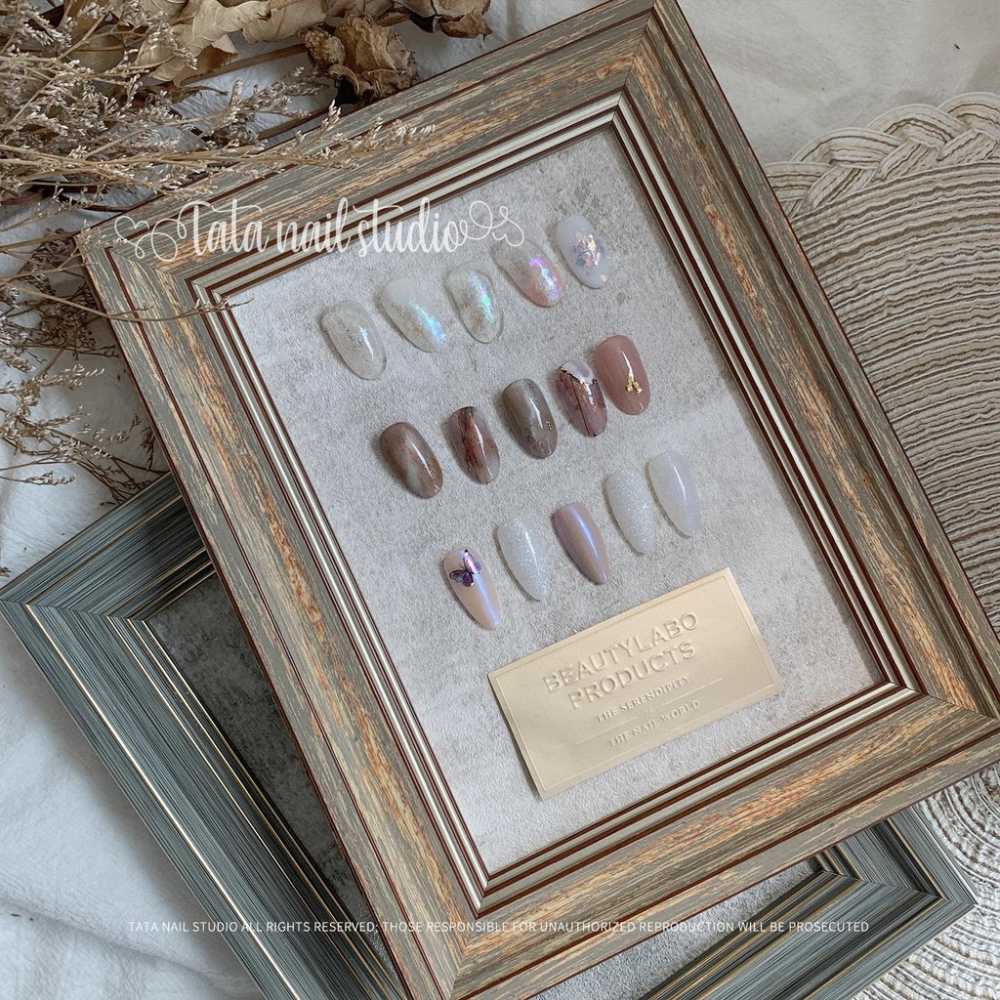 斑駁舊木復古相框展示框【Tata同款 美甲展示 美甲拍照 拍照 攝影 背景 道具 展示框 美甲 相框】-細節圖5